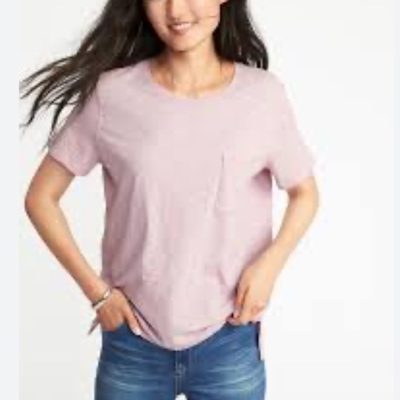 Old Navy Light Pink Boyfriend Short Sleeve Pocket T-Shirt - Picture 10 of 10